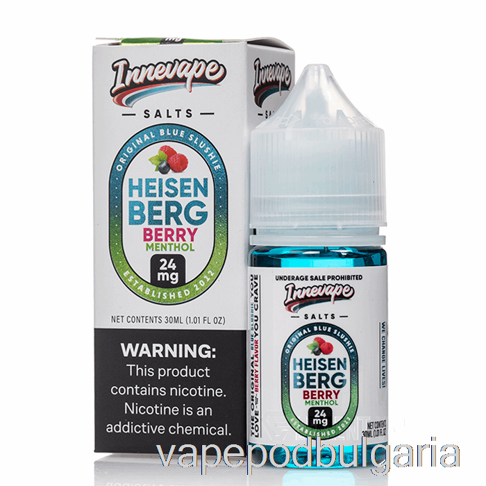 Vape 10000 Дръпки Heisenberg Berry Menthol - Innevape Salts - 30ml 24mg